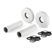 Juego de cubremangueras con roseta de latón blanco APM 061BB.70 Blanco