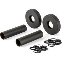 Juego de cubremangueras con roseta de latón negro APM 061NN.70 Negro