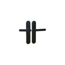 Cadap - Juego de asas de aluminio sobre chapa de acero Meudon k Llave l - Negro mate - 001861/101BK