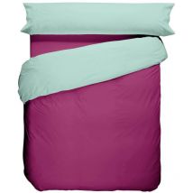 Juego de Funda Nórdica LISA SET de Cañete 160 cm - Cereza/Verde Glacial C1001