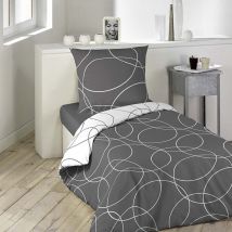 Juego de funda nórdica de microfibra estampada Elton 140 x 200 cm