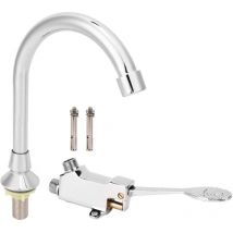 Juego de grifería para lavabo de baño, Kit de grifo de agua del fregadero con Pedal para laboratorio de medicina, accesorio