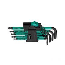 Juego de llaves acodados TORX BO, 9 unidades, Contenido : T 8 T 9 T 10 T 15 T 20 T 25 T 27 T 30 T 40