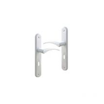 Alpertec - Juego de manillería con placa perforada para llave, aluminio blanco.