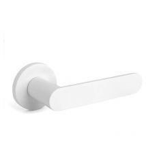 Jandel - juego de manivelas con roseta aluminio. modelo shape 1320 ø50 acabado blanco mate