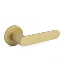 Jandel - juego de manivelas con roseta aluminio. modelo shape 1320 ø50 acabado latón mate