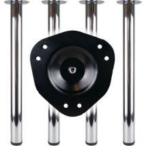 BMB - Juego de patas de mesa VA-Eff.Ajuste de placa de 60 mm H.870 mm
