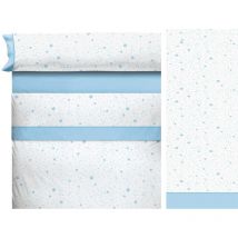 Cañete - Juego de sábanas Kalo de 105 cm - Blanco/Azul C695