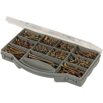 Fixman - Juego de tornillos dorados avellanados 780 pzas