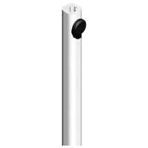 Barra de aluminio de 2500 mm con 4 travesaños DS - blanco 9016 - DS6888-785