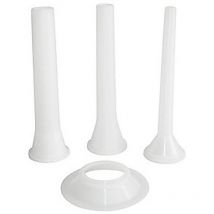 Elma - embudos plastico num. 10/12 juego , Juego de 3 embudos para maquinas de picar carne no10/12Largo 110mmTamaños 15/20/25mmPlástico de uso