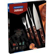 Tramontina - juego para asado 14 piezas fsc polywood castaño