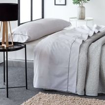 Barcelo - Juego sábanas oxford de Gris - 105 cm
