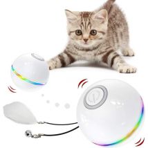 Grid Cool - Juguetes para gatos de interior, pelota interactiva para gatos con luz led