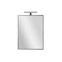 Bathman Srl - Julca - specchio con telaio perimetrale nero e lampada led ip44, dimensioni 60 x 80 cm