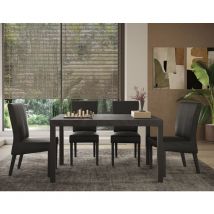 Bestmobilier - Jules - table à manger - 6 personnes - gris