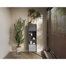 Jules - vitrine - 1 porte - 55x203 cm - gris