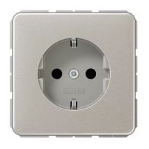 Schuko Steckdose, 16 a 250 v , Aluminium eloxiert, Serie cd, platin CD1520PT - Jung