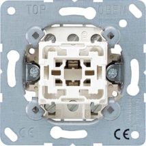 Jung – 53141 – Interrupteur d'éclairage en aluminium – 10 A, 250 V, 1 module – Support pour interrupteur et prise