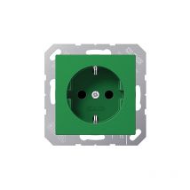 A 1520 bfki gn prise de courant cee 7/3 vert thermoplastique 250 v 16 a 55 mm - Jung