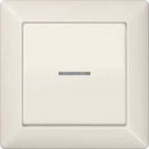 Jung - Wippe 1fach mit Lichtleiter, mit Rahmen, Duroplast, Serie as, weiß AS590KO5