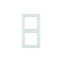 AC582GLWMT cadre de finition a-creation 2 postes, verre opaleblanc - Jung