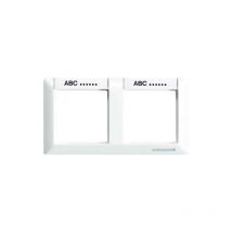 Cadre horizontal 3 VOIES avec zone d'écriture 12 X 56 MM as 500 ANTIBACTÉRIEN blanc alpin, 1 PIÈCE, abas 5830 NA ww - Jung