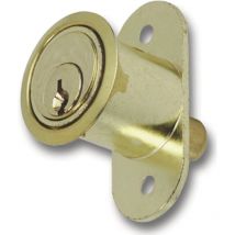 2960 Zylinder-Druckschloss verschiedensperrend, Zylinder Messing poliert - Junie