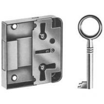 Möbelkastenschloss 0772 vernickelt 15 mm Dorn - Junie