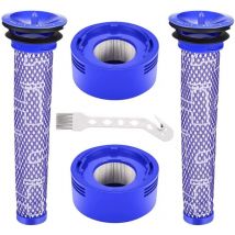 Junjun - Pack De Filtres de Rechange pour Aspirateur Dyson V7, V8, 2 post-filtres hepa et 2 pré-filtres 965661-01 et 967478-01