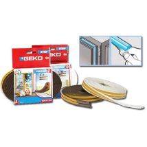 Burlete adhesivo Geko caucho epdm tipo 'd' 6mx9mm blanco