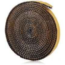 Junta autoadhesiva para inserto de chimenea, juntas trenzadas resistentes al calor para estufas y chimeneas (3 mm x 18 mm x 2,5 m)