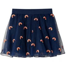 Jupe avec tulle pour enfants bleu marine 128