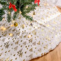 Jupe d'arbre de Noël 150 cm, coussin d'arbre de Noël, couverture d'arbre de Noël, couverture de base d'arbre de Noël (or)