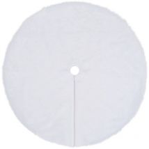 Jupe de sapin de Noël Blanc 90 cm Fausse fourrure Vidaxl