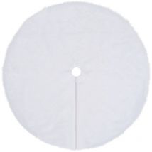 Jupe de sapin de Noël Blanc 150 cm Fausse fourrure Vidaxl