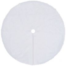 Jupe de sapin de Noël Blanc 122 cm Fausse fourrure - Vidaxl