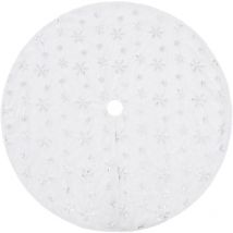 Jupe de sapin de Noël de luxe Blanc 150 cm Fausse fourrure Vidaxl