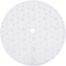 Jupe de sapin de Noël de luxe Blanc 90 cm Fausse fourrure Vidaxl