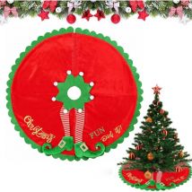 Jupe d'arbre de Noël elfe, couverture de base d'arbre de Noël, grande jupe d'arbre 120 cm/48", couverture de base d'arbre, jupe d'arbre de Noël en