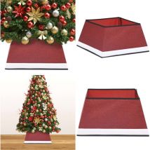 Jupe de sapin de Noël Rouge et blanc 48x48x25 cm - jupe d'arbre de Noël - jupes d'arbre de Noël - Home & Living