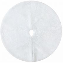 Lucky-88 - Jupe de sapin de Noël polaire longue blanche, 150cm