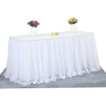 Jupe de table en tulle, nappe à jupe bouffante
