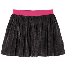 Jupe plissée à paillettes pour enfants bleu marine 128