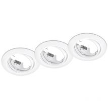 Frankystar - Jura Kit 3 Spots Encastrables Orientables Ronds Blancs Diam. 8,3Cm