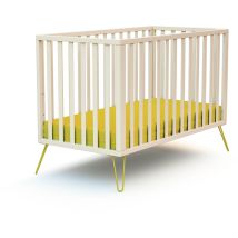 Lit bébé en bois – 128x68x86 cm – Hêtre massif et acier – 3 positions de sommier – Jurababy