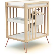 Jurababy - Table à langer 2 étagères only en bois 76 x 56 x 94 cm