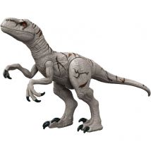 Mattel - Jurassic World Figurine articulée Dino de Course Super Colossal, Grand Dinosaure de 94 cm de long avec trappe ventrale, Dès 4 ans, HFR09
