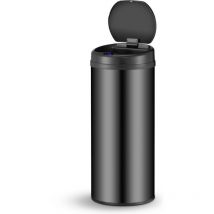Automatik Mülleimer mit Sensor 50L - elektrischer Abfalleimer, Bewegungssensor, automatischer Deckel, wasserdicht, Klemmring, Küche - Schwarz - Juskys