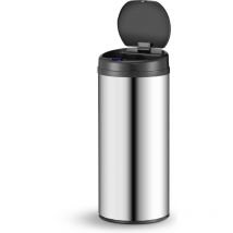 Automatik Mülleimer mit Sensor 50L - elektrischer Abfalleimer, Bewegungssensor, automatischer Deckel, wasserdicht, Klemmring, Küche - Silber - Juskys